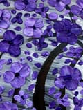Miniatyrbillede 2 af 4: Maleri med lilla blomster – Håndlavet teksturkunst