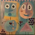 Miniatyrbillede 1 af 2: Maleri i pastel farver