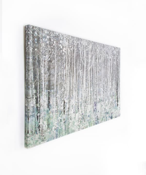 Art for the Home - Canvas - Björkskog - Silver - 100x70 cm