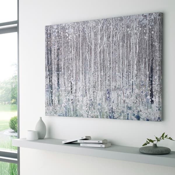 Art for the Home - Canvas - Björkskog - Silver - 100x70 cm