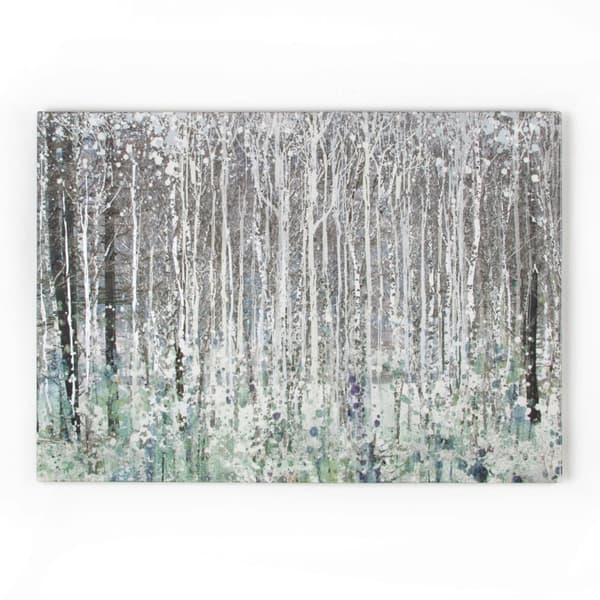 Art for the Home - Canvas - Björkskog - Silver - 100x70 cm