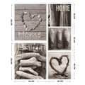 Miniatyrbillede 4 af 6: Art for the Home - Lærred Sæt med 5 - Home Sweet Home - Grå - 60x80 cm