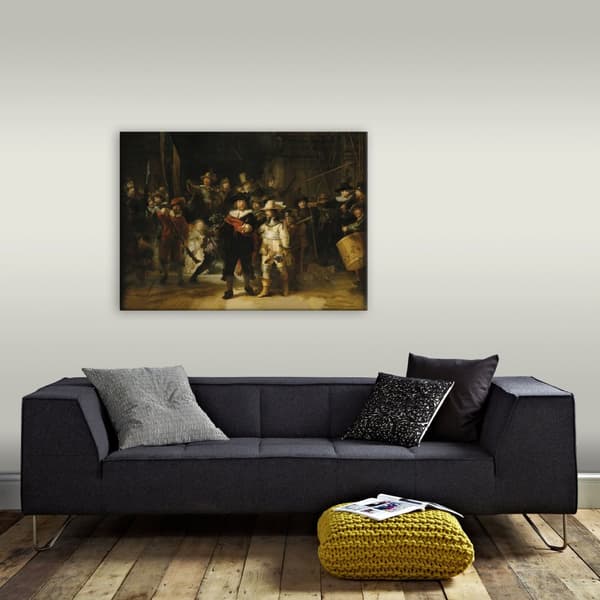 Art for the Home - Canvas - Nattvakten Rembrandt - 100x70 cm