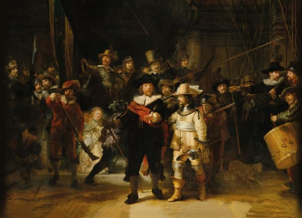 Art for the Home - Canvas - Nattvakten Rembrandt - 100x70 cm