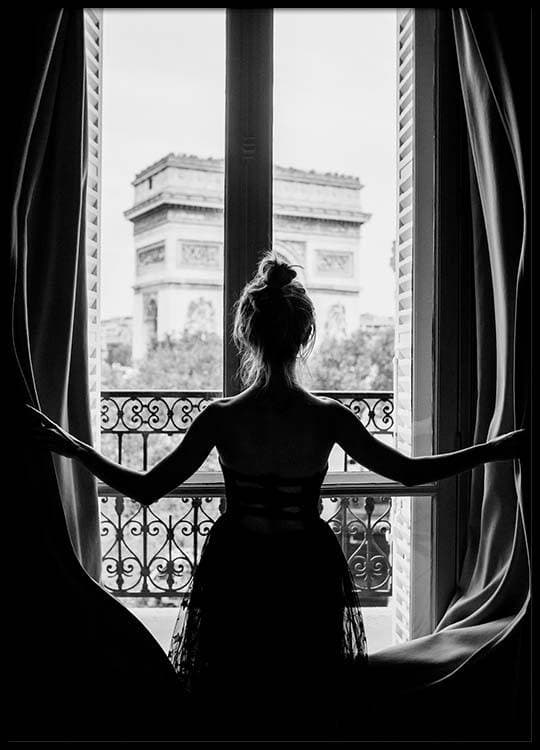 Girl in window Poster 30x40cm