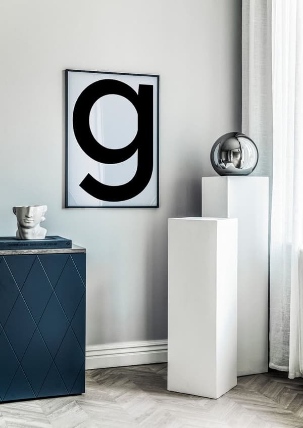 Lowercase letter g Plakat