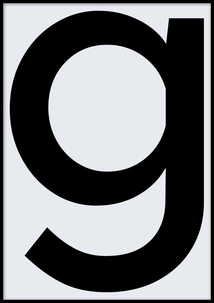 Lowercase letter g Poster