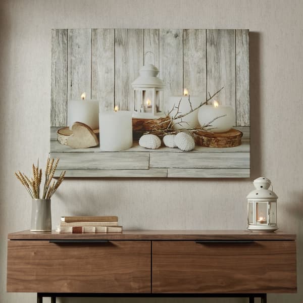 Art for the Home - Canvas LED - Coastal Treasures - 80x60 cm