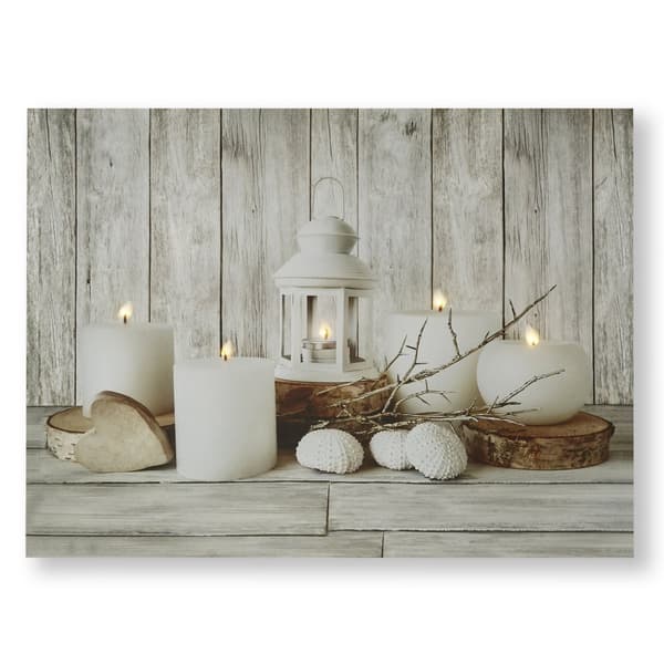 Art for the Home - Canvas LED - Coastal Treasures - 80x60 cm