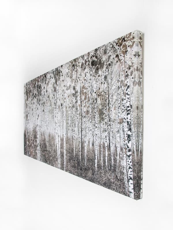 Art for the Home - Lærred - Akvarelskov - Beige - 60x120 cm