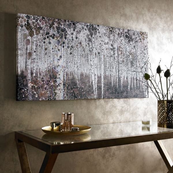 Art for the Home - Lærred - Akvarelskov - Beige - 60x120 cm