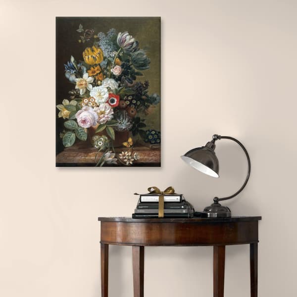 Art for the Home - Lærred - Stilleben med blomster - 70x100 cm