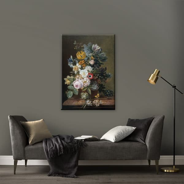 Art for the Home - Lærred - Stilleben med blomster - 70x100 cm