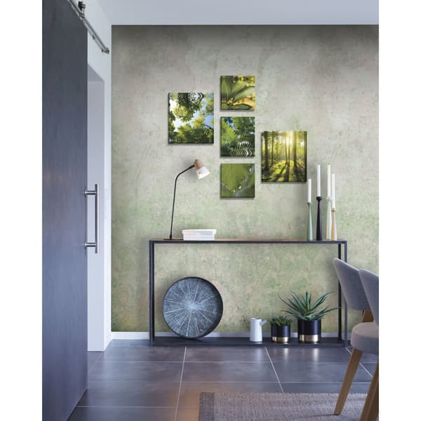 Art for the Home - Lærredssæt med 5 - Ren natur - Grøn stilhed - 80x60 cm