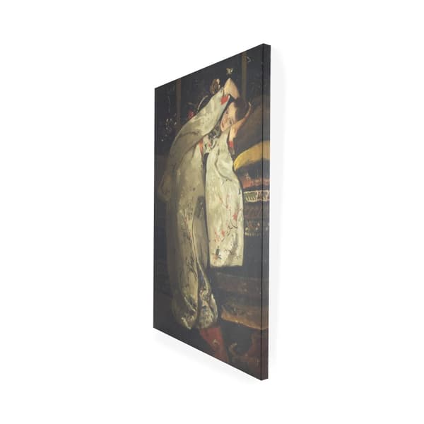 Art for the Home - Canvas - Tjej i vit kimono - 100x70 cm