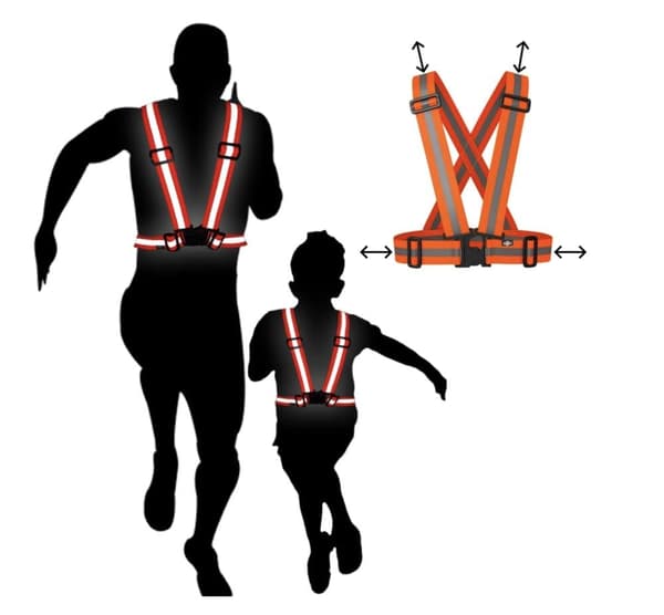Refleksvest / Fire dele / Orange