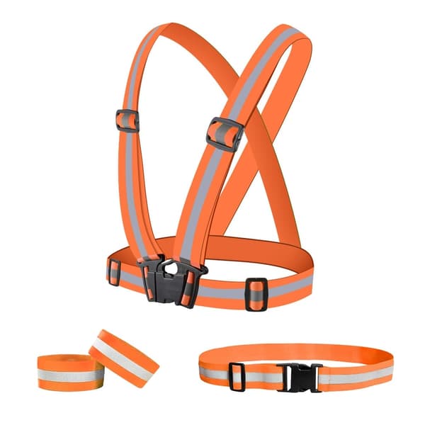 Refleksvest / Fire dele / Orange