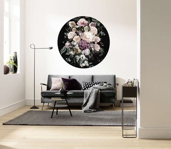 Veggklistremerker / Fortryllede blomster / runde