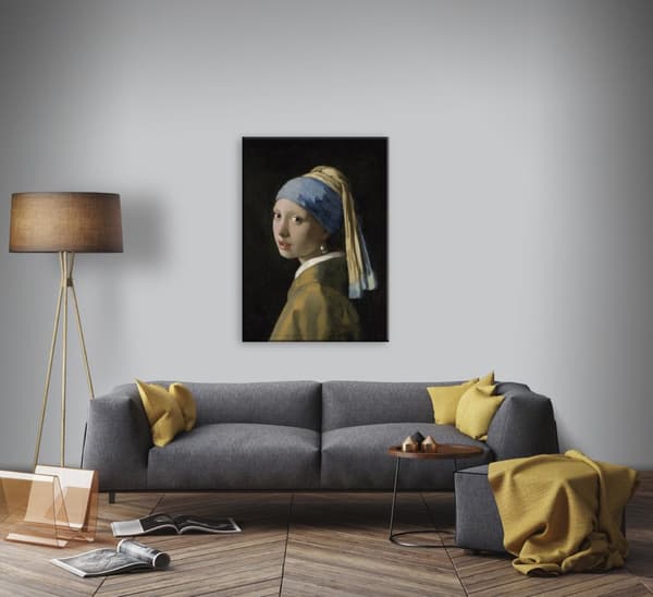Art for the Home - Lærred - Pige med perleørering - 70x100 cm