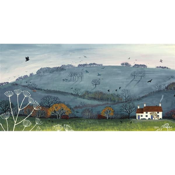 Jo Grundy Cottage By Misty Hill Poster Multicoloured One Size