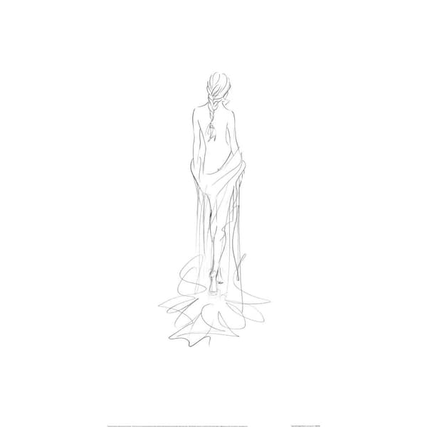 Louise Nisbet Figur med draperet lagen plakat White/Black One Size