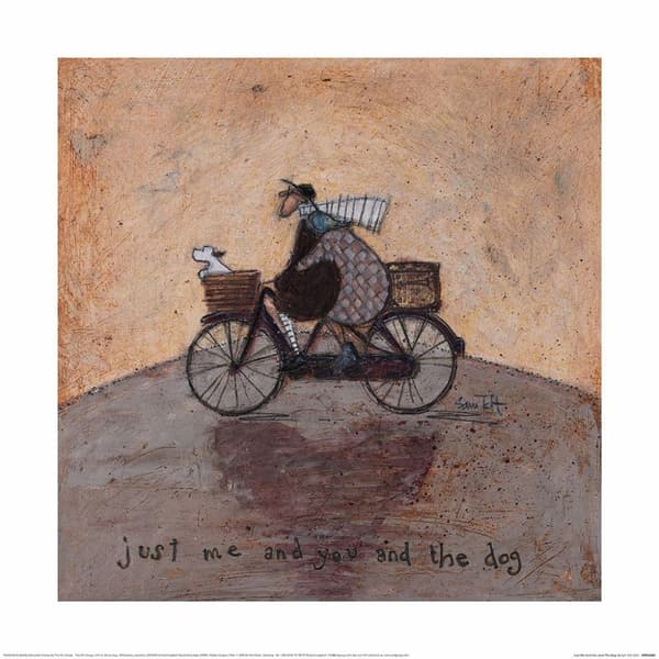 Sam Toft Just Me And You And The Dog Wall Art Multicoloured 40cm x 40cm