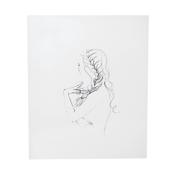 Louise Nisbet Twisting Hair Poster White/Black One Size