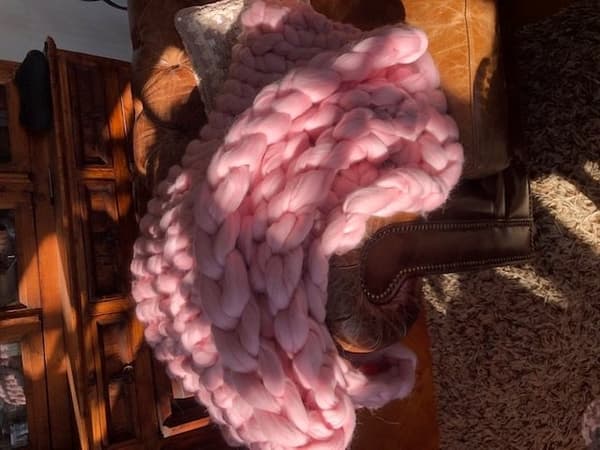 Plaid GIANT KNIT - Handmade Merino wool