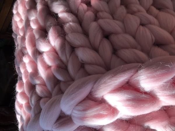 Plaid GIANT KNIT - Handmade Merino wool