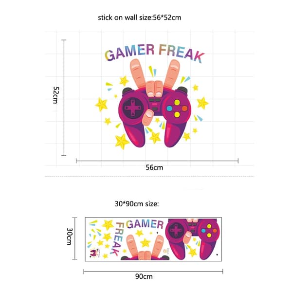 Veggklistremerke - Gamer Freak