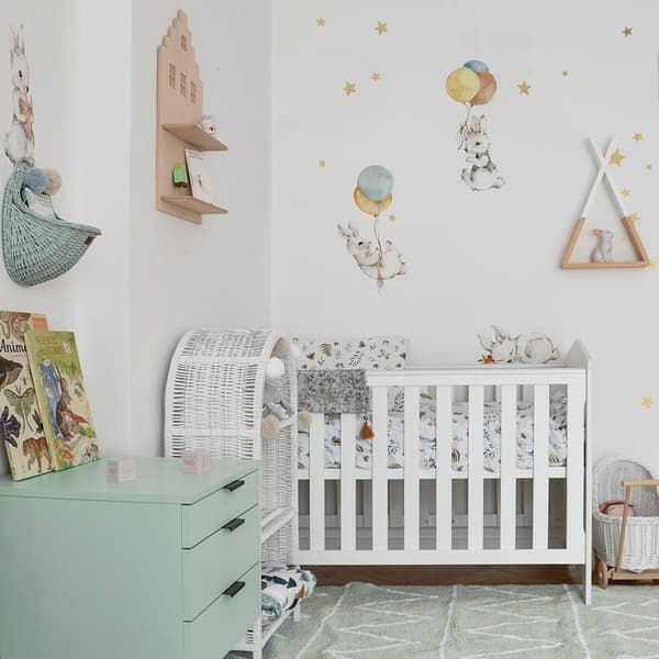 Wallsticker - White Happy Rabbits Wonderland Set