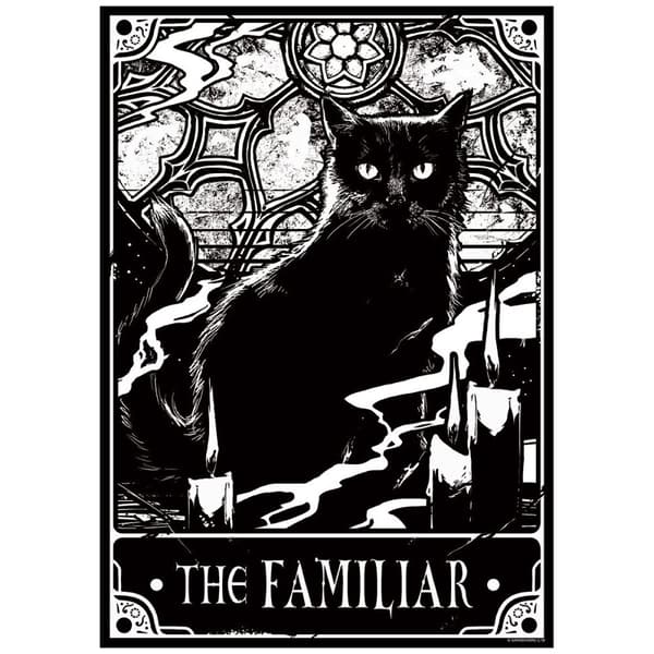 Deadly Tarot The Familiar Mini Poster Black/White One Size