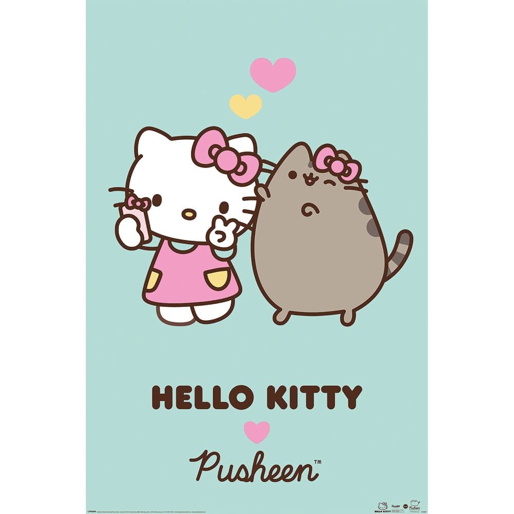 Pusheen Kärlek Hello Kitty affisch