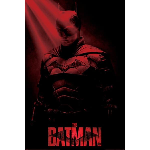 Batman Crepuscular Rays Poster Black/Red 91.5cm x 61cm x 0.1cm