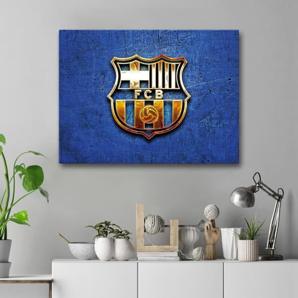 Lærredsbillede / Lærredstryk - FC Barcelona - 40x30 cm - Lærred