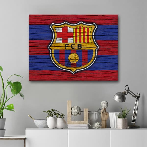 Lærredsbillede / Lærredstryk - FC Barcelona - 40x30 cm - Lærred
