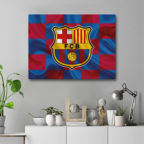 Lærredsbillede / Lærredstryk - FC Barcelona - 40x30 cm - Lærred
