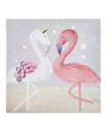 Pikkukuva 6 / 10: Canvas-taulusetti vaaleanpunainen/harmaa 30 x 30 cm yksisarvinen flamingo 3 kpl