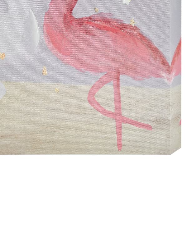 Canvas-taulusetti vaaleanpunainen/harmaa 30 x 30 cm yksisarvinen flamingo 3 kpl