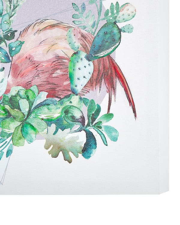 Canvas-taulusetti monivärinen 30 x 30 cm pöllö flamingo tukaani lintukuva 3 kpl