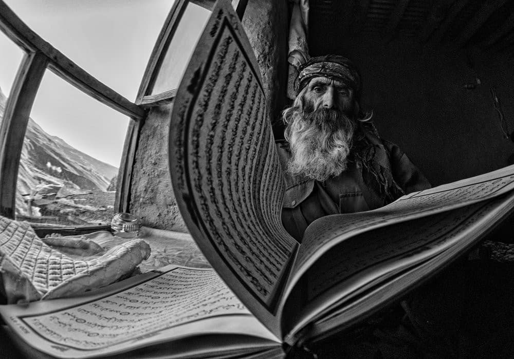 Old Men He Is Reading Poster