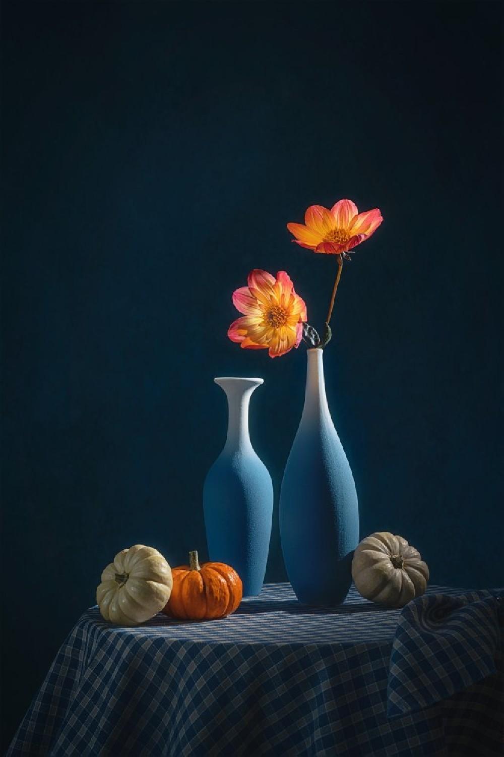 Dahlia And Squash Poster