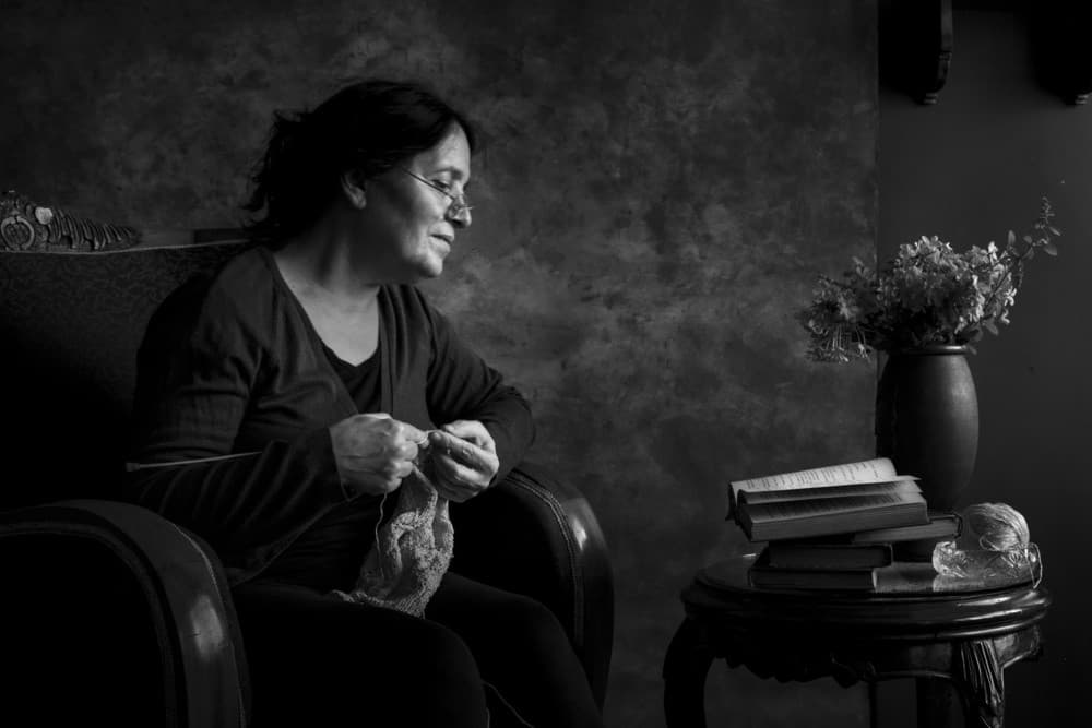Knitting, Reading Poster