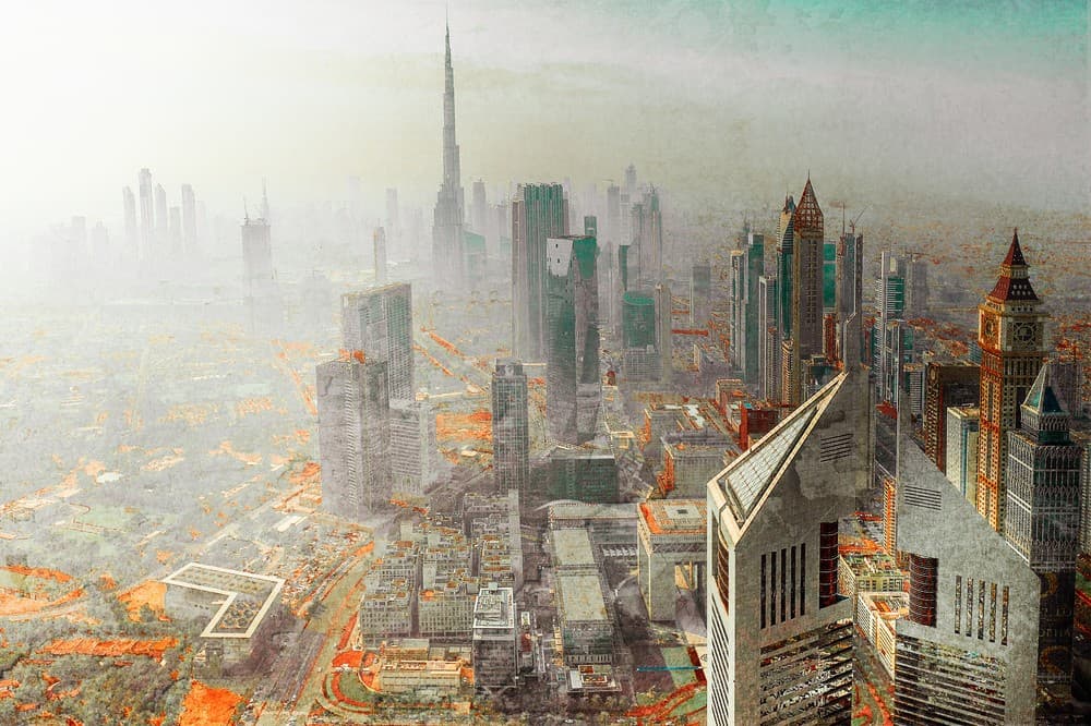 Twin Tower - Dubai Poster