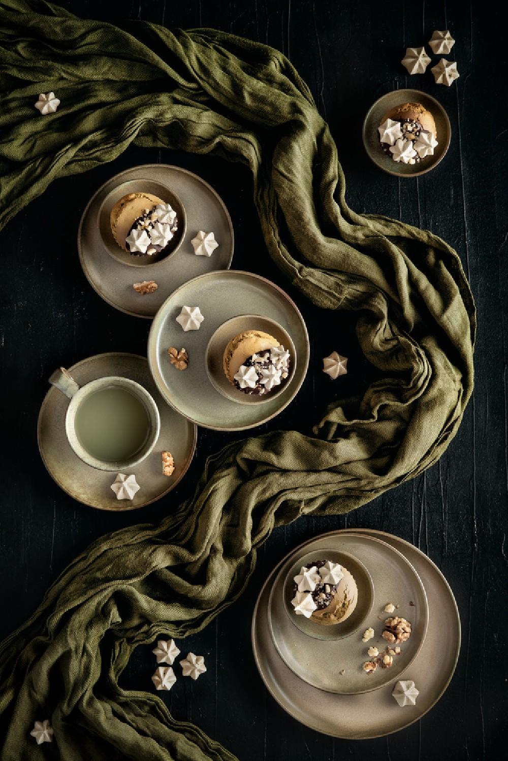 Matcha Muffins With Meringues Poster