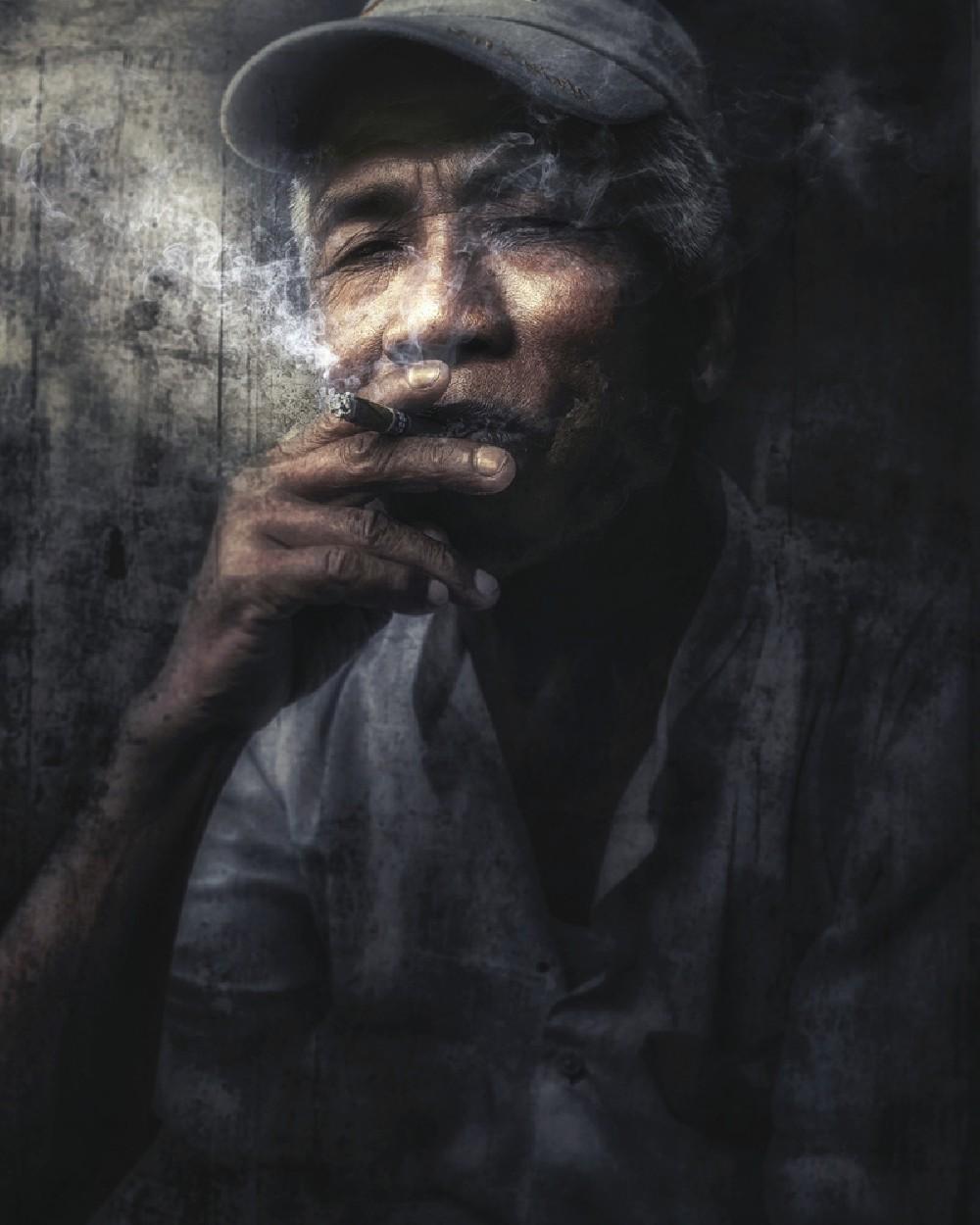 Man With Cigar, Myanmar Poster
