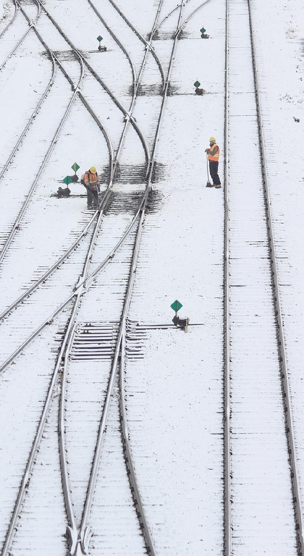 Railroad Switch Workers Poster