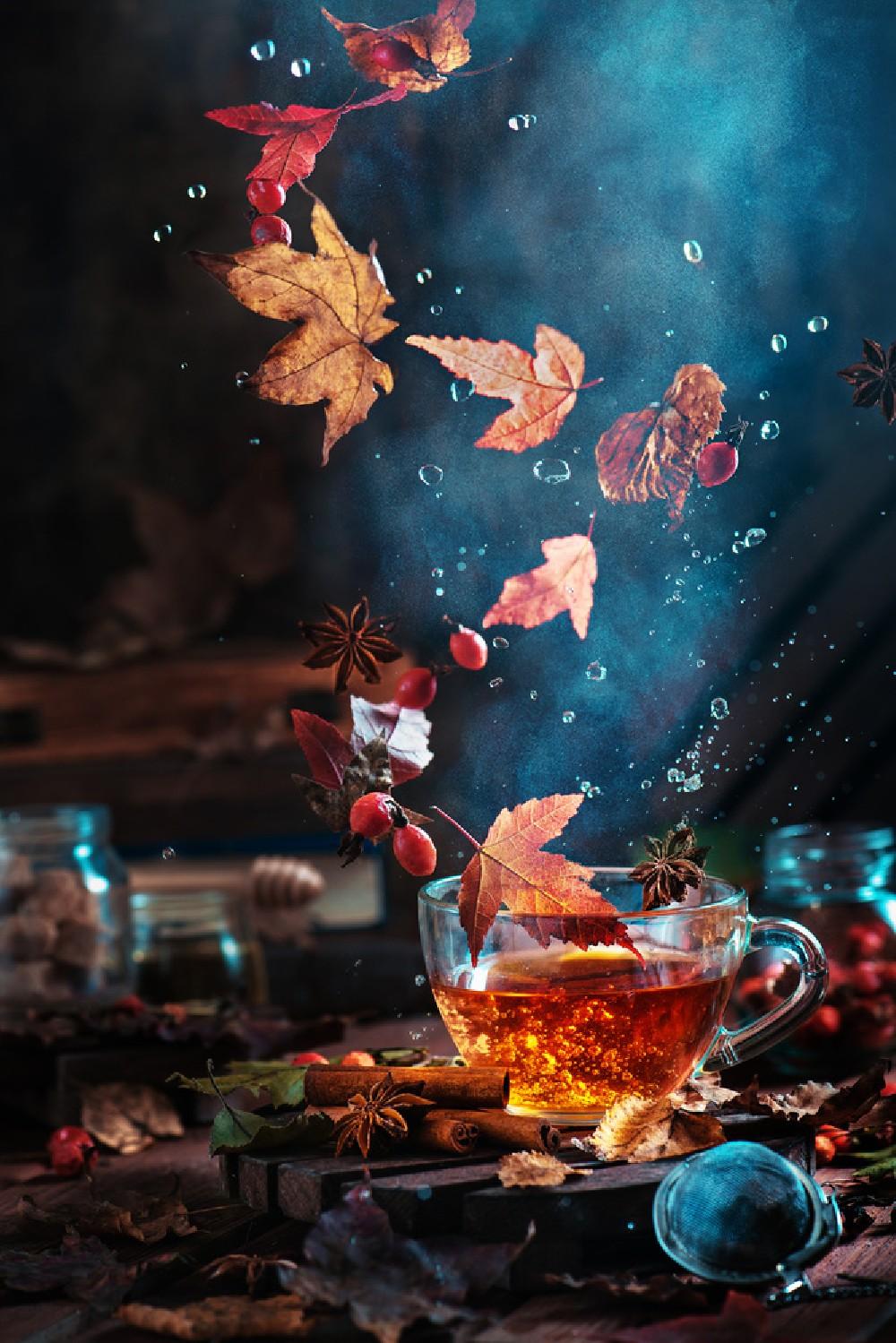 Briar Tea With Autumn Swirl Poster