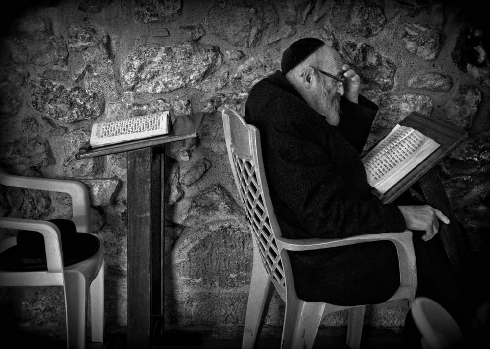 Reading A Holy Book (Jerusalem, Israel) Poster