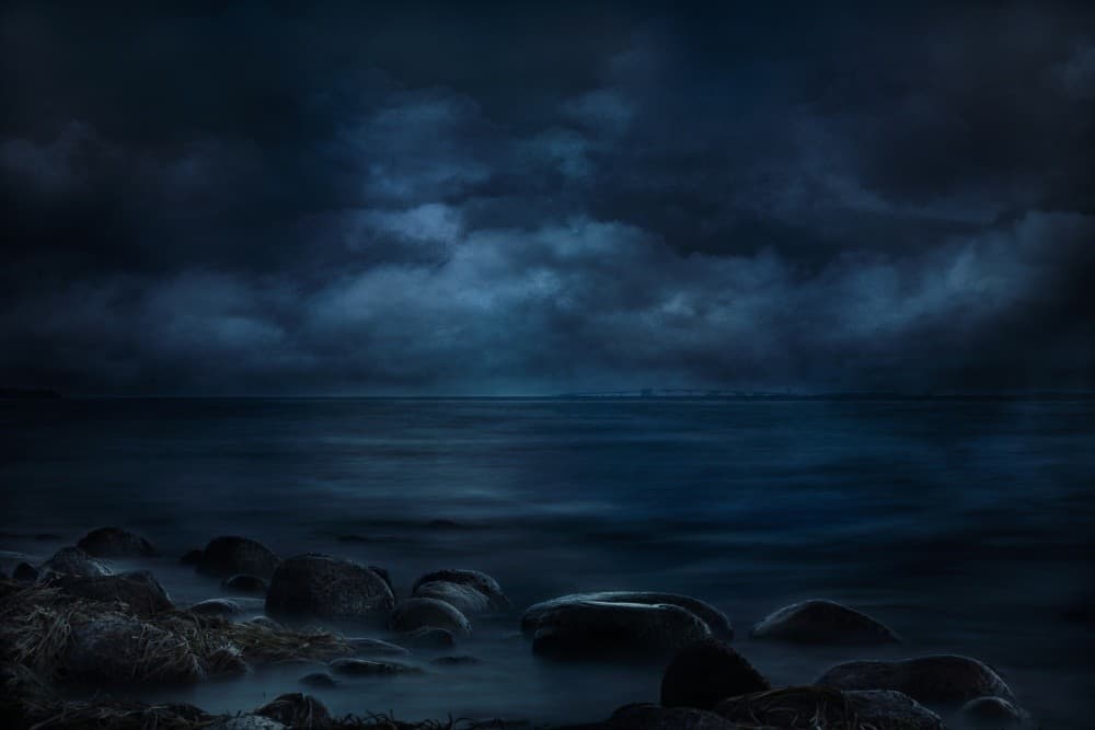 Moonlight Over Distant Shores Poster